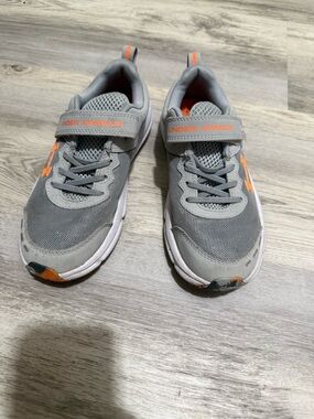 Under Armour Kids Gray and Orange Sneakers